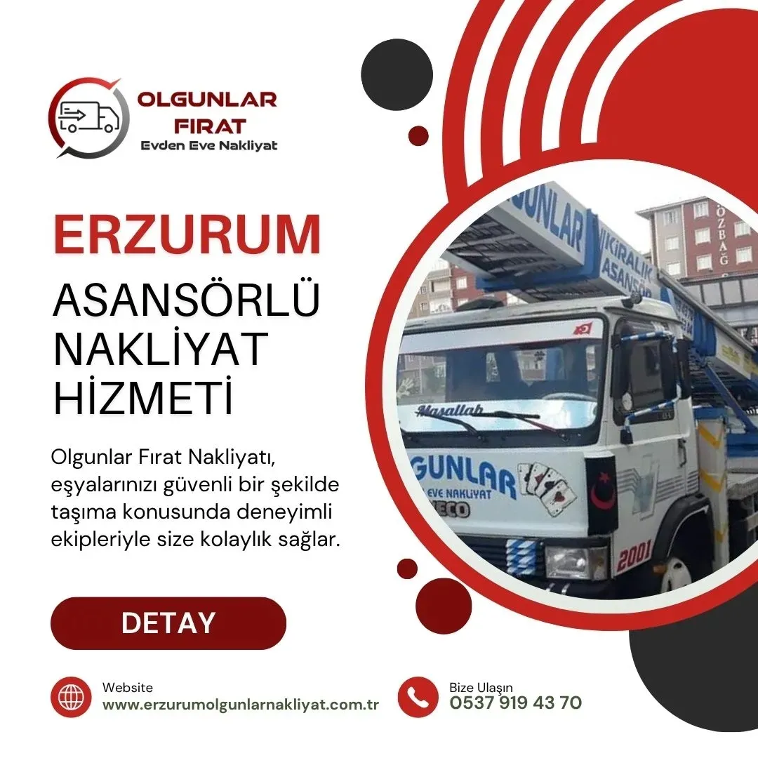 Erzurum Asansörlü Nakliyat